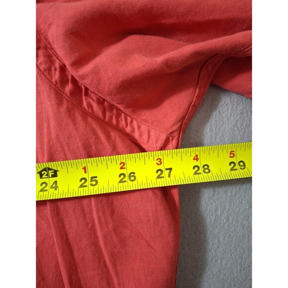 Polo Ralph Lauren Curham Linen Shirt Men's 2X Coral Loop Collar Short Sleeve - Picture 7 of 7